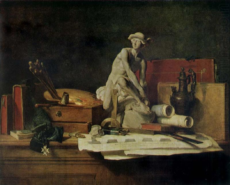 Jean Baptiste Simeon Chardin Still life with the Attributes  of Arts china oil painting image